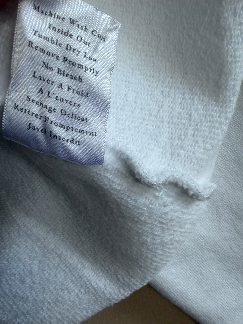 Frank and Eileen Patric Popover Henley Triple Terry White size M - Picture 13 of 14